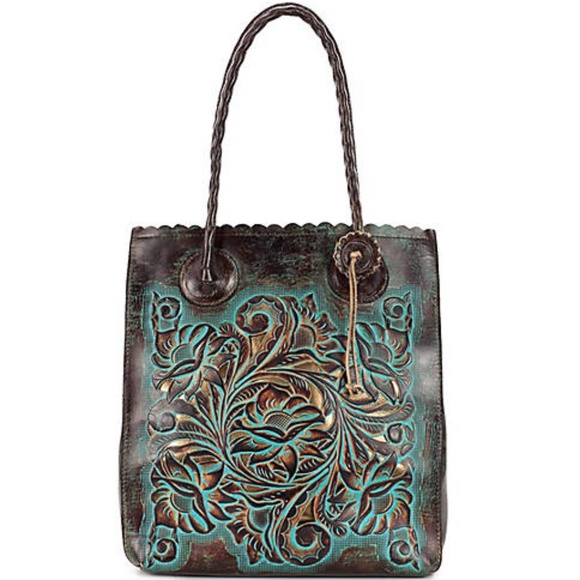 Patricia Nash Handbags - PATRICIA NASH Tooled Turquoise Cavo Tote